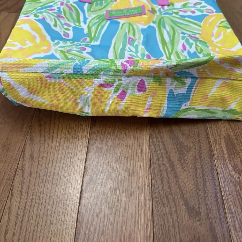 Lilly Pulitzer X Estee Lauder Canvas Tote Bag Beach Summer Preppy‎ Shoulder Bag